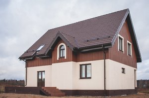 Фиброцементный сайдинг на частном секторе